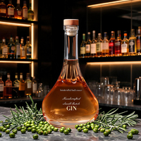 Bouteille en verre super-flint de luxe 530 ml vide pour spiritueux, liqueur, whisky, vodka, brandy, gin, rhum – Emballage personnalisé, vente en gros, OEM