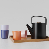 Théière en acier inoxydable de haute qualité, portable, écologique, de qualité alimentaire, 1000 ml, anti-chaleur, durable