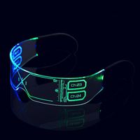 Lunettes LED, lunettes lumineuses, visière LED, lunettes de rave pour hommes, cosplay, festivals, Halloween, bars, clubs, fêtes