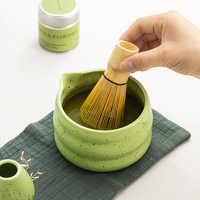 Vente en gros coffret cadeau personnalisé Matcha fouet en bambou bol en céramique kit de fouet Matcha pour outils à thé