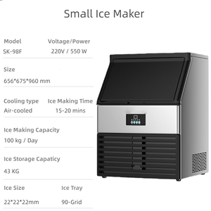 Máquina <span class=keywords><strong>de</strong></span> Hielo <span class=keywords><strong>de</strong></span> Grado Comercial con Temporizador Inteligente, <span class=keywords><strong>Limpieza</strong></span> Automática y Alarma <span class=keywords><strong>de</strong></span> Escasez <span class=keywords><strong>de</strong></span> Agua para Negocios - Product Image 3