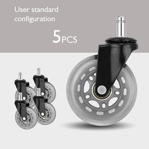 Hot Selling 3 Zoll Gary Color Hochleistungs-Bürostuhl Lenkräder Transparentes PU-und PP-Material für Wohnzimmer möbel - Product Image 3