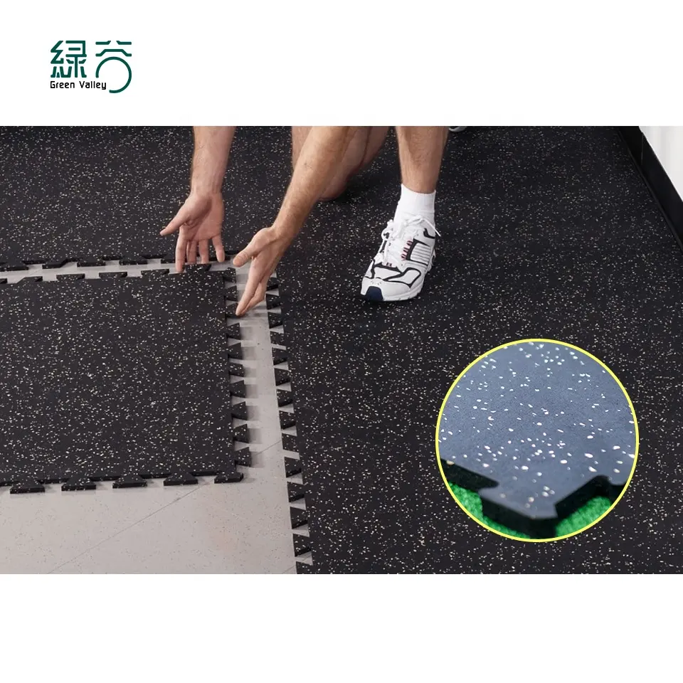 Anti slip High density noise reduction gym floor rubber flooring rubber mats made in China