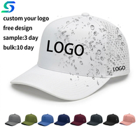 Casquette de baseball unisexe imperméable à 5 panneaux de haute qualité, style trucker, pour le sport et le golf, avec logo personnalisé