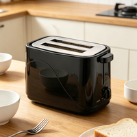 Petit four grille-pain électrique avec contrôle de brunissage et bouton d'annulation, capacité 2 tranches, puissance 700W, fonction de cuisson