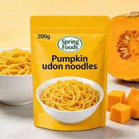 Authentic Asian Pumpkin Udon Noodles-Instant Durum Wheat Cooked Noodles for Soup & Stir Fry Bulk/Box/Bag Packaging