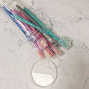 Cepillo de dientes de cerdas suaves de carbón de bambú para adultos, estilo japonés, color caramelo, con cabezal en espiral ultra suave, paquete familiar - Product Image 4