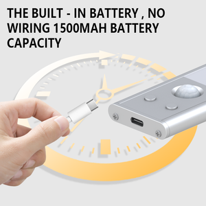 <span class=keywords><strong>Lampe</strong></span> moderne rechargeable à détecteur de mouvement alimentée par batterie sans fil <span class=keywords><strong>pour</strong></span> <span class=keywords><strong>placard</strong></span> à DEL Éclairage intelligent personnalisé 5V en aluminium - Product Image 3
