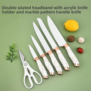 Premium 7pcs Kitchen <b>Knife</b> <b>Set</b> Stainless Steel Chef <b>Knives</b> Kitchen Accessories Scissors Ultra <b>Sharp</b> Kitchen <b>Knife</b> with Block - Product Image 3