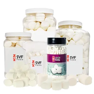 Halal wholesale Custom personal label 500g/1kg Bulk White marshmallow cotton candy Dehydrated marshmallow