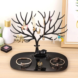 Jewelry <b>Display</b> Stand Tray Tree Storage Racks Earrings Necklaces Rings Jewelry Boxes <b>Case</b> Desktop Organizer Holder Make up Decor - Product Image 2