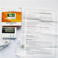 Termometer Digital Baterai ST-1A untuk Akuarium, Freezer, dan Tangki Ikan dengan Tampilan Fahrenheit dan Celsius