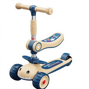 Monopattino Pieghevole <span class=keywords><strong>3</strong></span> in 1 a Tre Ruote in Plastica per Bambini, per Uso Esterno e Allenamento alla Camminata - Product Image 3