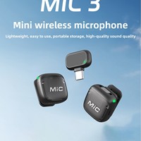 Neues MIC3 Dynamisches Kabelloses Lavaliermikrofon mit KI-Geräuschunterdrückung für Type-C/Port, 20Hz-20KHz Frequenzgang für Outdoor-Live-Aufnahmen