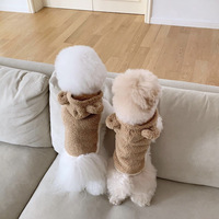 Vêtements pour animaux de compagnie chauds coréens Cape châle pour petits chiens moyens chats Teddy automne hiver épaissi vente en gros