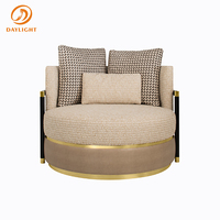 Canapé d'appoint capitonné en tissu de loisirs de haute qualité et bon marché de style mid-century beige Chaises de loisirs