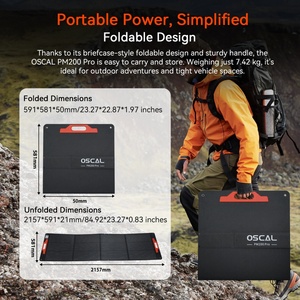 Envío Gratuito desde Almacenes de la UE y EE. UU. para Todas las Estaciones de Energía Oscal, Panel Solar Oscal PM200 Pro, Panel Solar para Acampar al Aire Libre, 200 W - Product Image 6