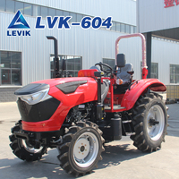 Tracteur agricole 4x4 60 CV à prix réduit, homologué CE EPA Euro 5, pour chemins accidentés, avec levage hydraulique et pneus pleins