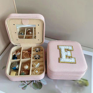 Caja de Joyería de Viaje con Logotipo Personalizado, Espejo, Cuero y Terciopelo, Caja para Collares, Empaque de Alta Calidad, Caja de Almacenamiento - Product Image 6