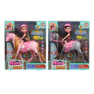 Gioco di bambole di moda da 6 pollici con accessori <span class=keywords><strong>bella</strong></span> <span class=keywords><strong>principessa</strong></span> ragazza e cavallo giocattolo - Product Image 3
