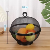 Ecologische duurzame fruitmand met stofwerend gaas, ovale vorm