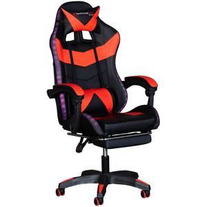 Chaise de jeu RGB pivotante à 360 degrés, rouge, Silla <span class=keywords><strong>Gamer</strong></span>, meilleure chaise de jeu OEM pour <span class=keywords><strong>PC</strong></span>, éclairage en cuir, qualité européenne, chaise de jeu LED avec haut-parleur - Product Image 2