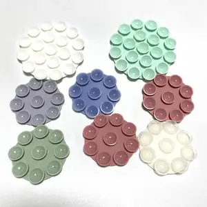 silicone pad for mobile phone holder and portable charger with suction cups and Self Adhesive suction cup sucker 9