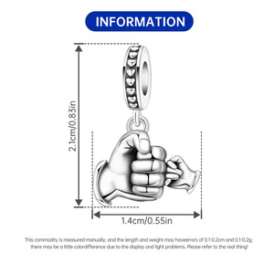 Colgante de cobre blanco en stock con diseño de "Un Promesa con un Niño", pulsera DIY original de nicho, accesorios de joyería para mujer - Product Image 3