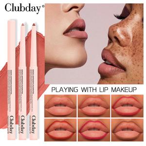 Clubday Nuevo Lápiz Labial de Terciopelo Rosa, Delineador de Labios Impermeable, Maquillaje Mate, 6 Colores, Delineador de Labios Giratorio - Product Image 1