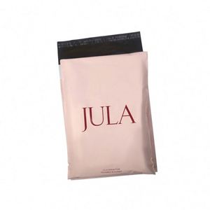 Bolsa de Correo Impermeable de Alta Calidad al por Mayor, Impresión de Logotipo Personalizado, Bolsa de Envío Biodegradable Rosa para Embalaje de Regalos - Product Image 2