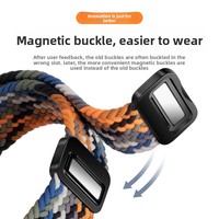 Correa de Reloj Inteligente de Moda, Tejida en Nailon con Tela Elástica Ultra Ajustable para Samsung Galaxy Watch, Cierre Magnético Resistente