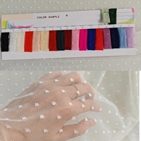Tissu en dentelle à pois brodés, en nylon et élasthanne, doux et extensible, pour vêtements féminins LT21941