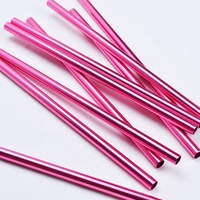 Pailles en aluminium de luxe, best-seller, écologiques, réutilisables, portables, en acier inoxydable