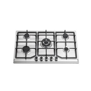 Estufa de Gas Empotrable de Acero Inoxidable de 90cm x 86cm con 5 Quemadores y Dispositivo de Seguridad con Protección Contra Llamas, Electrodoméstico de Cocina - Product Image 1