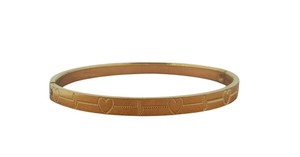 DIVYORO Romantic Gold Kada Featuring EKG Heartbeat Pattern Modern Designer <b>Bracelet</b> <b>for</b> Women and <b>Couples</b> Ethnic Fusion Jewelry - Product Image 2
