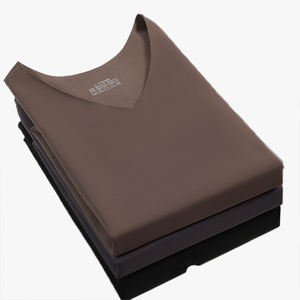 Autumn Winter Seamless Plus-Size Men's Thermal Base Layer Vest Smooth Fabric Warm <b>Sleeveless</b> <b>Top</b> - Product Image 3