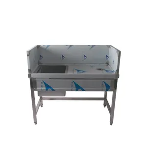Fish Cleaning Table Stainless Steel Seafood Display Table/fish Processing Table/stainless Steel Customized Kitchen Carton Square