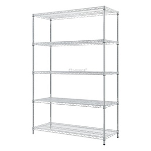 Étagères de rangement super robustes de qualité commerciale, capacité de 800 lb, 5 niveaux, étagère de présentation en fil métallique réglable - Product Image 2