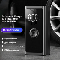 Gonfleur de pneus sans fil 19 mm 150 PSI 25 L/min, double écran, arrêt automatique, pompe à air portable pour voiture 3000 mAh avec batterie externe