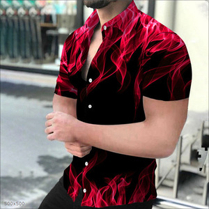 Camisa Hawaiana de Manga Corta Casual de Rayón Popelín con Estampado Digital, Diseño Nuevo 2026, para Hombre, Verano, Playa - Product Image 3