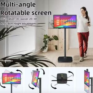 <span class=keywords><strong>Smart</strong></span> 27/24 InchTV con supporto da pavimento <span class=keywords><strong>Monitor</strong></span> Mobile Stand batteria per Fitness Home Office Wireless Casting Audio Touch Screen - Product Image 3