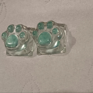 4 teclas transparentes hechas a mano con forma de garra de gato, resina <span class=keywords><strong>transparente</strong></span> que permite la pasación de la luz, teclado desmontable Cherry para teclado mecánico <span class=keywords><strong>MX</strong></span> - Product Image 6