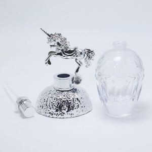Wholesale Luxury Ladies Perfume Glass Bottles Fragrance Unique Shape 50ml 80ml Hot Stamping Pump Sprayer - Product Image 3