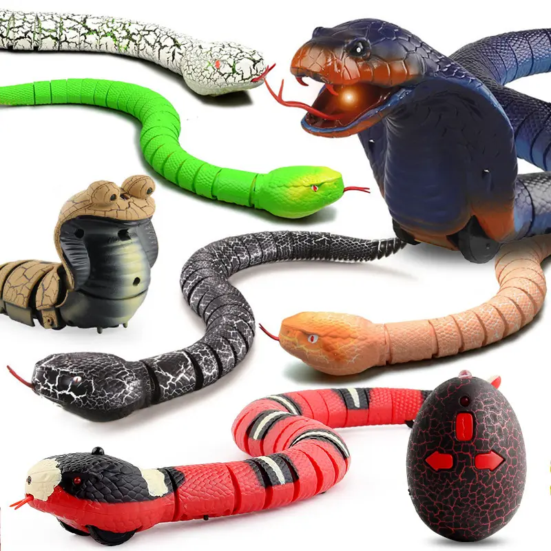 Drop Shipping Liberty Imports 16 Inches Realistic Remote Control RC Snake Toy With Egg-Shaped Infrared Controller