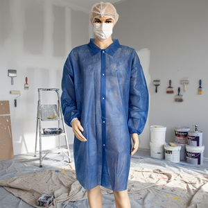 <span class=keywords><strong>Blouse</strong></span> de protection <span class=keywords><strong>jetable</strong></span> non tissée anti-poussière pour laboratoire, usage alimentaire et industriel, SPP Col Classique, du fabricant Xiantao - Product Image 1