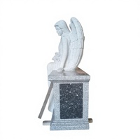 Monument funéraire Angel Headstones, monument commémoratif avec double cœur et ange