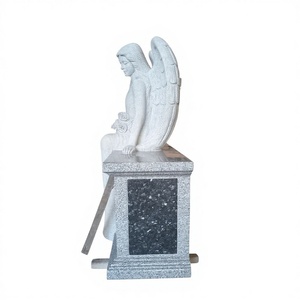 Monument funéraire Angel Headstones, monument commémoratif avec double cœur et ange - Product Image 2