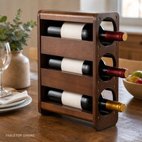 Présentoir de comptoir pour bouteilles de vin, organisateur de table pour la maison, la salle à manger, la cuisine, le bar, emballage personnalisé pour le marché européen