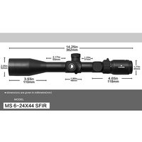 2026 Optik Berburu Terbaru MS 6-24X44 SFIR Discoveryopt Black Illumination Scope Sight dengan Mount Ring untuk Aktivitas Luar Ruangan