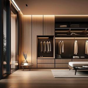 Vente flash : Dressing sur mesure |   Conception moderne de placard de chambre à coucher avec éclairage LED - Product Image 3